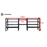 Shelf 2.4m(H)x5.5m(L)x0.6m(D)3000kg Shelving+Workbench