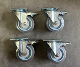 Heavy Duty Lockable Castors for Workbench 800kg Capacity Steel Swivel Wheels