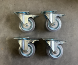 Heavy Duty Lockable Castors for Workbench 800kg Capacity Steel Swivel Wheels