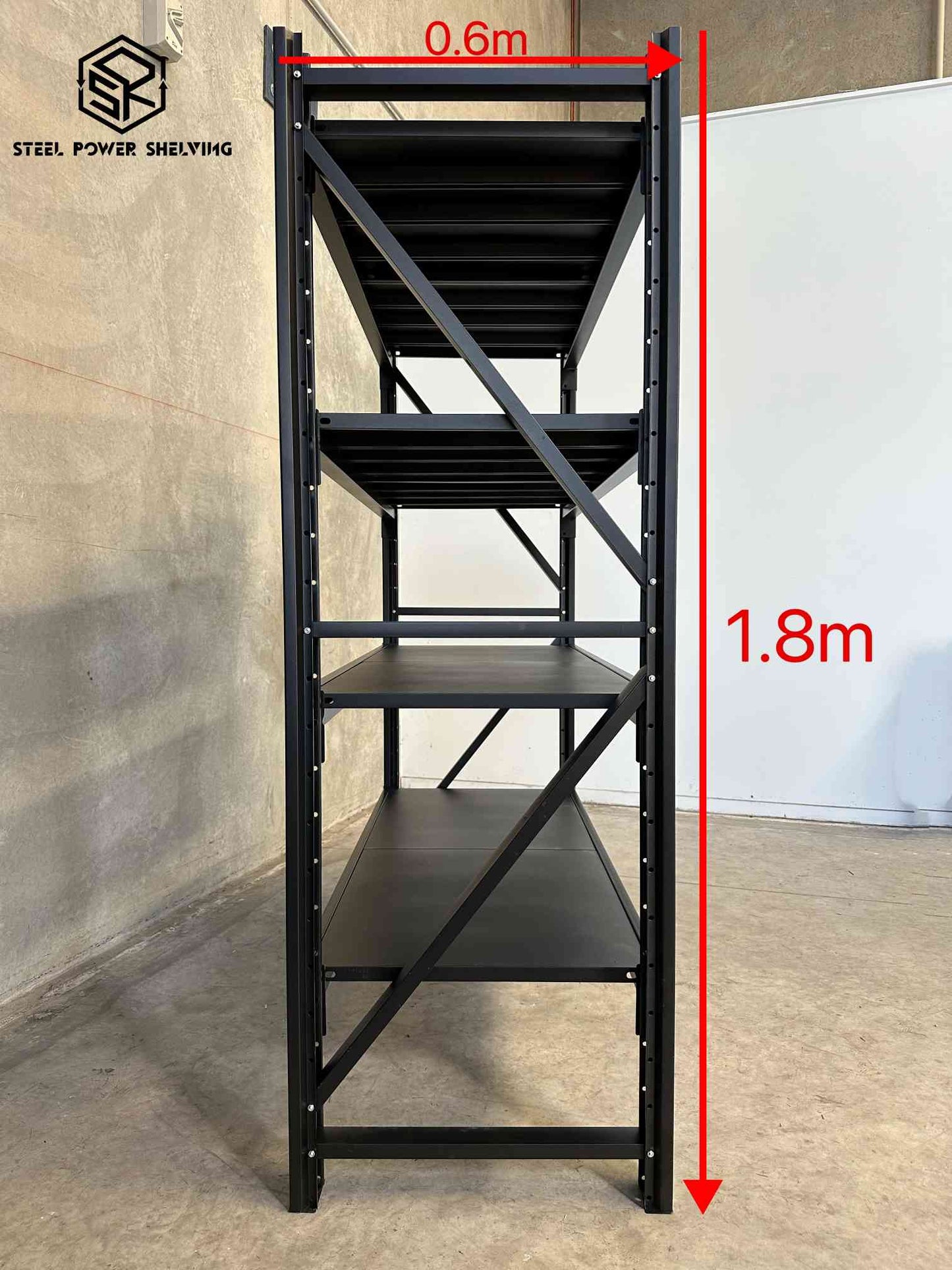 Shelf 1.8m(H)x2.0m(L)x0.6m(D)1000kg
