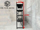 Garage Shelving 2.4m(H)x1.5m(L)x0.6m(D) 1200kg Storage Rack Adjustable Heavy Duty Shelves