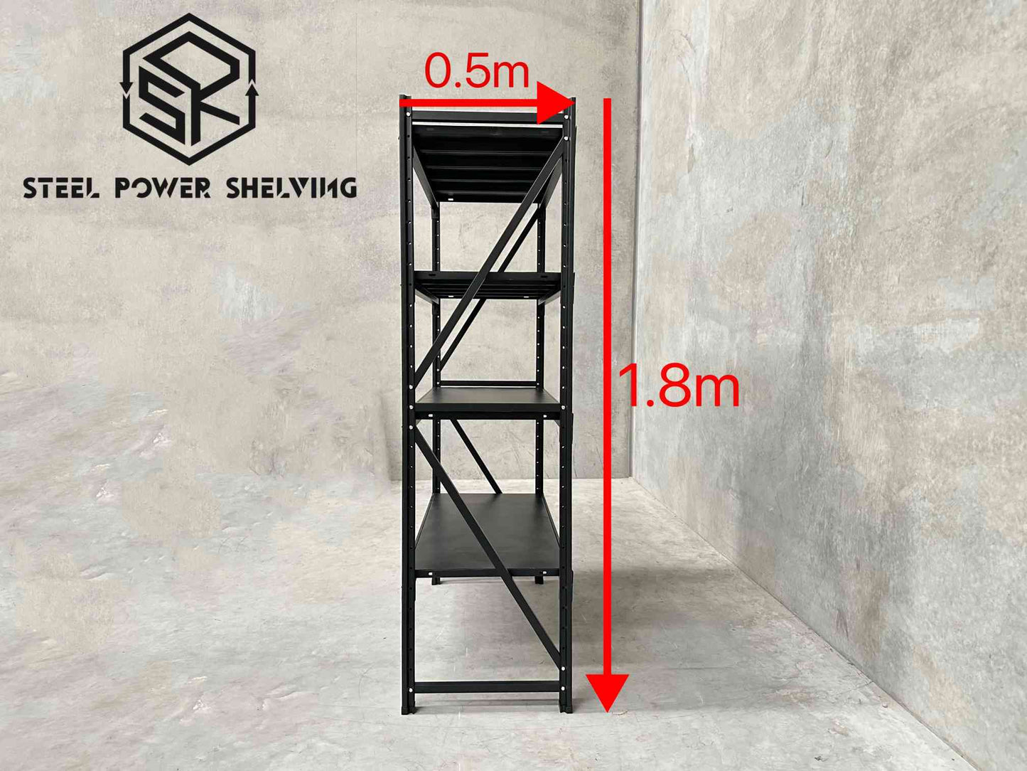Shelf 1.8m(H)x1.2m(L)x0.5m(D)600kg