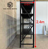 Longspan Shelving Workbench 2.4m(H)x5.2m(L)x0.6m(D) 3000kg Heavy Duty Garage Storage Shelving