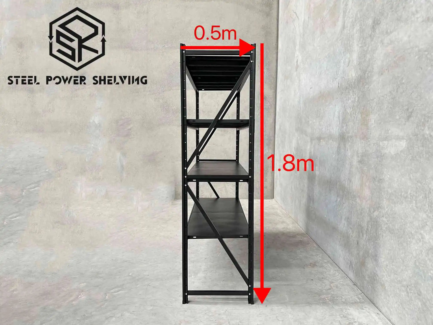 Garage Shelving 1.8m(H)x1.5m(L)x0.5m(D) 800kg Metal Storage Rack Adjustable Shelves Garage Shelving 1.8m(H)x1.5m(L)x0.5m(D) 800kg Metal Storage Rack Adjustable Shelves