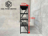 Garage Shelving 1.8m(H)x1.5m(L)x0.5m(D) 800kg Metal Storage Rack Adjustable Shelves Garage Shelving 1.8m(H)x1.5m(L)x0.5m(D) 800kg Metal Storage Rack Adjustable Shelves