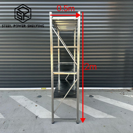 Stainless Steel Shelving 2.0m(H)x1.5m(L)x0.5m(D) 600kg Adjustable Garage Storage Shelf
