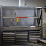 Steel Pegboard Panel 1.5m(L)x0.5m(H) for 0.6m Depth Garage Shelf with 5 Hooks