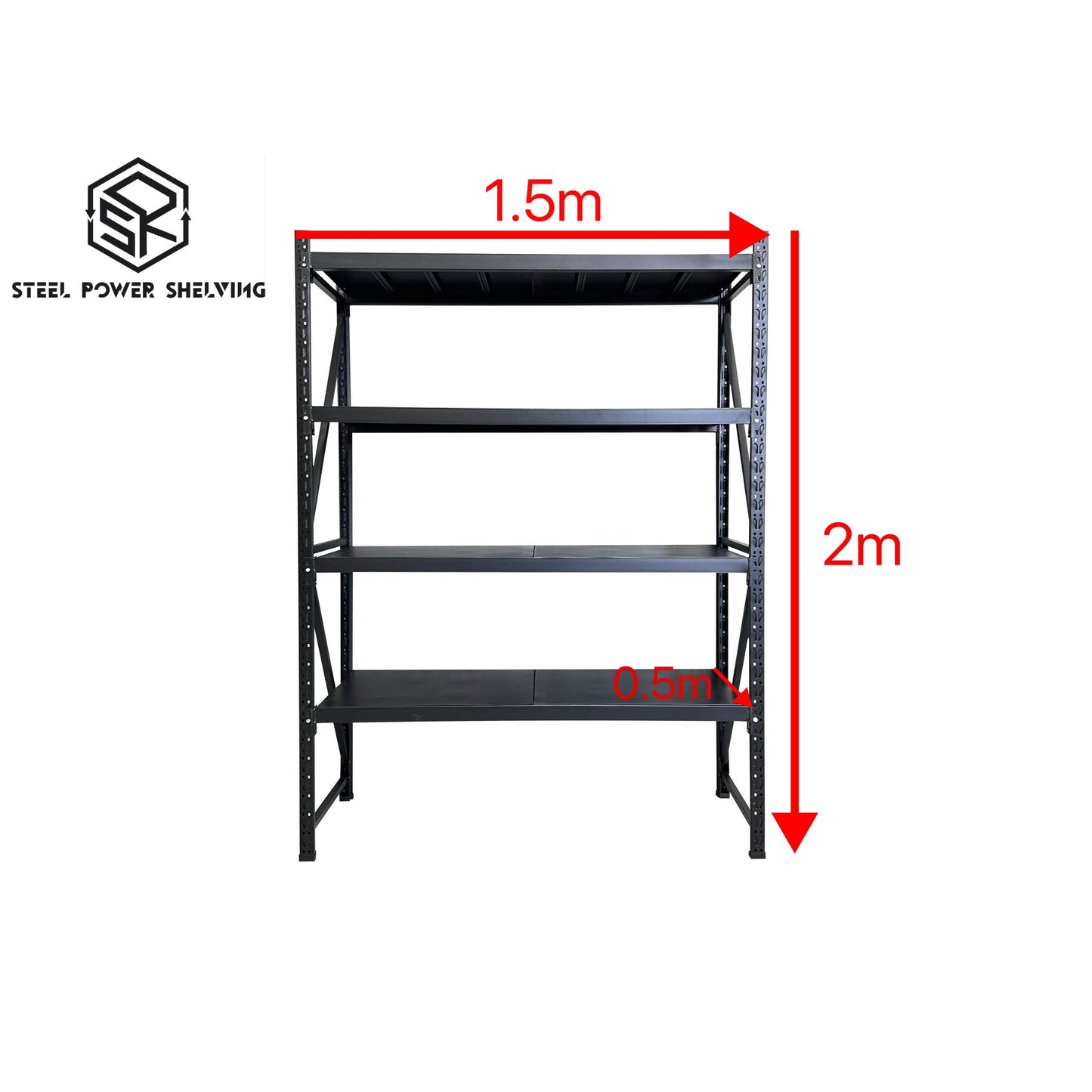 Shelf 2.0m(H)x1.5m(L)x0.5m(D)600kg