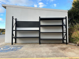 Heavy Duty Garage Workbench with Pegboard 2.0m(H)x4.0m(L)x0.6m(D) 1800kg Storage Shelving System