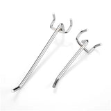 Heavy Duty Pegboard Hooks for Garage Workshop Tool Storage – 10cm 15cm 20cm (Silver & Black)