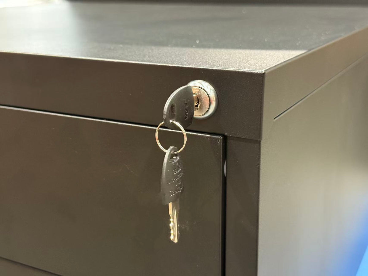 2 Drawer Metal Storage Cabinet – Lockable Steel Tool Storage Unit