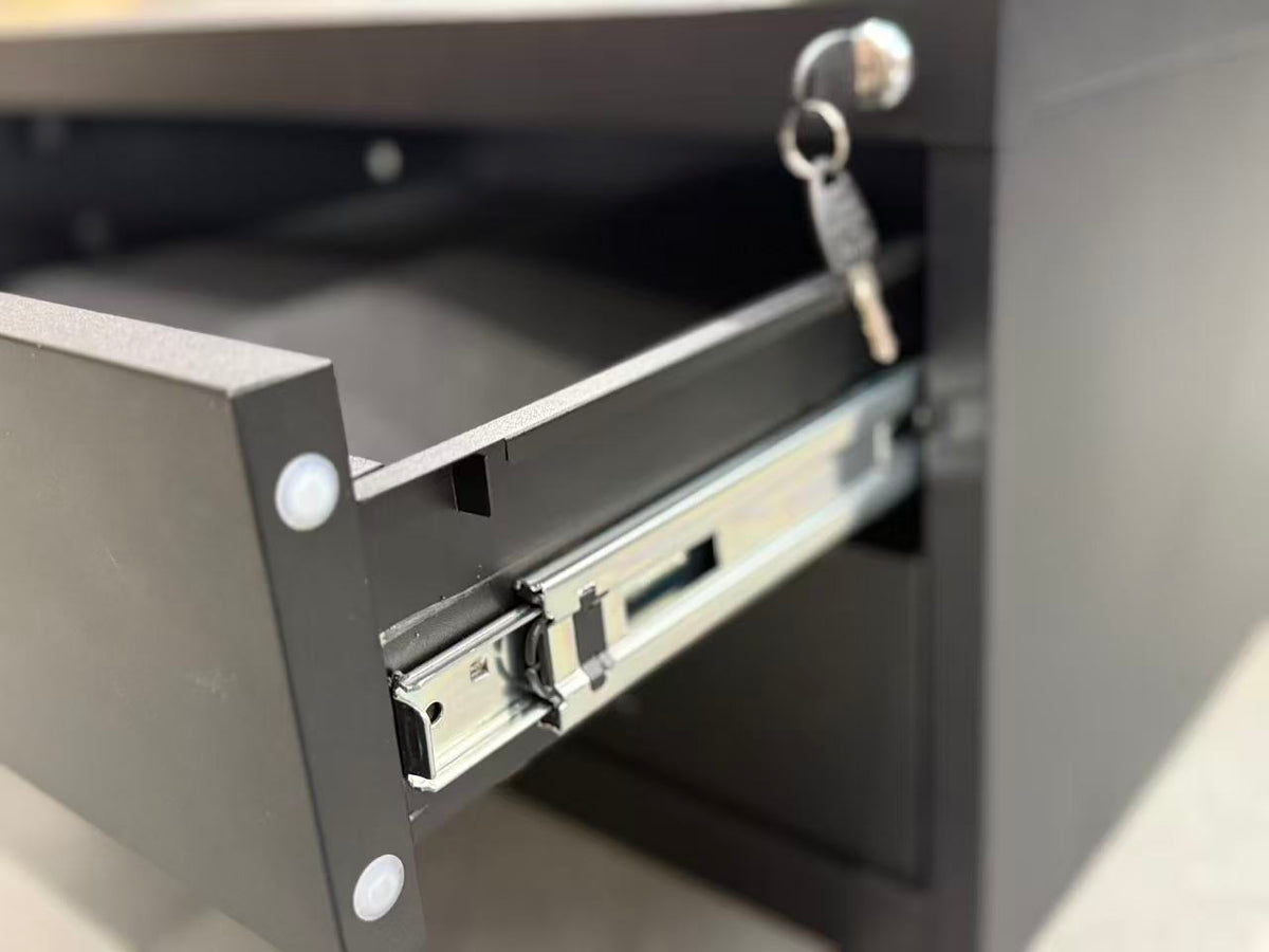 2 Drawer Metal Storage Cabinet – Lockable Steel Tool Storage Unit