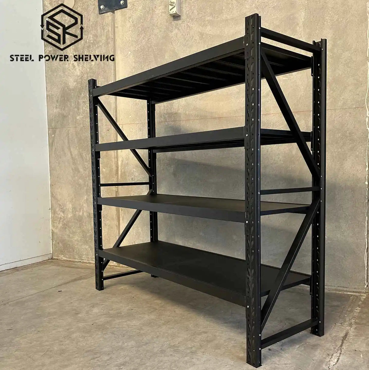 Garage Shelving 1.8m(H)x2.0m(L)x0.6m(D) 1200kg Metal Storage Rack Adjustable Shelves Garage Shelving 1.8m(H)x2.0m(L)x0.6m(D) 1200kg Metal Storage Rack Adjustable Shelves