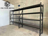 Garage Shelving 2.0m(H)x4.0m(L)x0.5m(D) 1600kg Connecting Metal Storage Rack Adjustable Shelves
