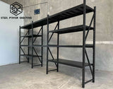 Garage Shelving 2.0m(H)x4.5m(L)x0.5m(D) 2000kg Storage Rack with Workbench Adjustable Shelves