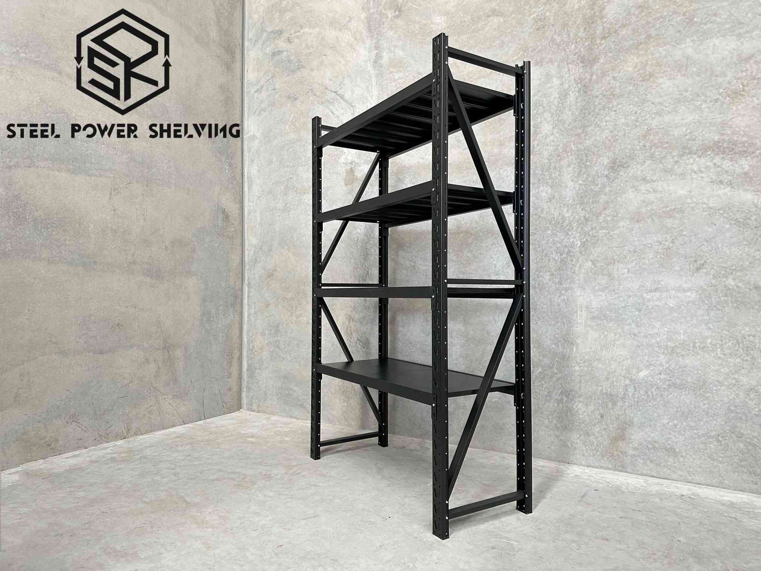 Garage Shelving 2.4m(H)x1.5m(L)x0.6m(D) 1200kg Storage Rack Adjustable Heavy Duty Shelves