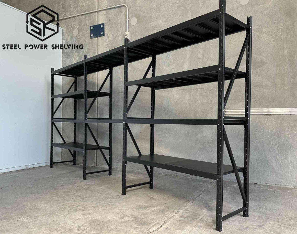 Garage Shelving Workbench 1.8m(H)x4.5m(L)x0.5m(D) 2000kg Storage System Adjustable Shelves