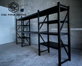 Garage Shelving 2.0m(H)x3.9m(L)x0.6m(D) 3000kg Storage Rack with Workbench Adjustable Shelves