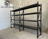 Garage Shelving 1.8m(H)x3.0m(L)x0.5m(D) 1600kg Connecting Storage Rack Adjustable Shelves