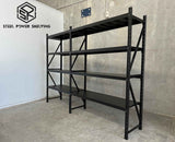 Garage Shelving 1.8m(H)x2.7m(L)x0.5m(D) 1600kg Connecting Storage Rack Adjustable Shelves