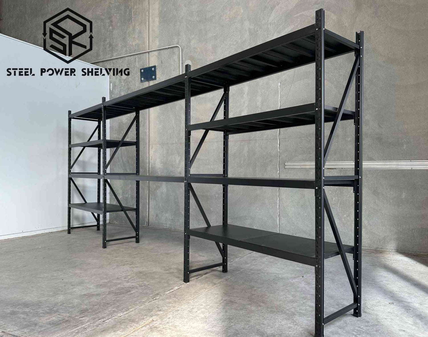 Garage Shelving Workbench 1.8m(H)x6.0m(L)x0.5m(D) 2000kg Storage System Adjustable Shelves