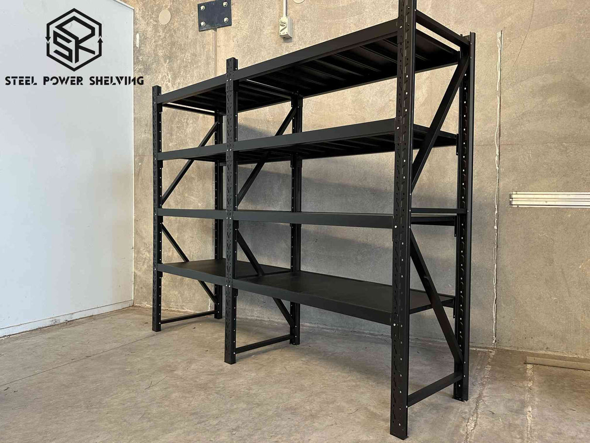 Longspan Shelving 1.8m(H)x2.7m(L)x0.6m(D) 2400kg Heavy Duty Garage Storage Adjustable Shelves
