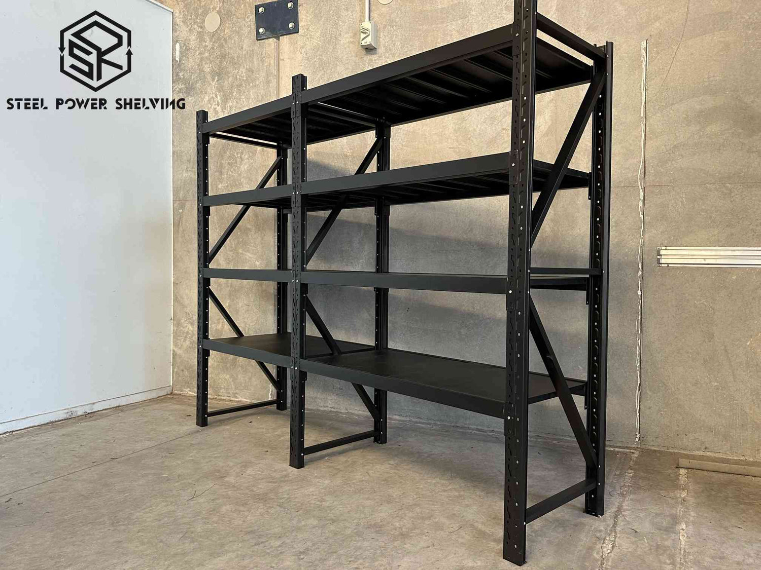 Longspan Shelving 1.8m(H)x2.7m(L)x0.6m(D) 2400kg Heavy Duty Garage Storage Adjustable Shelves