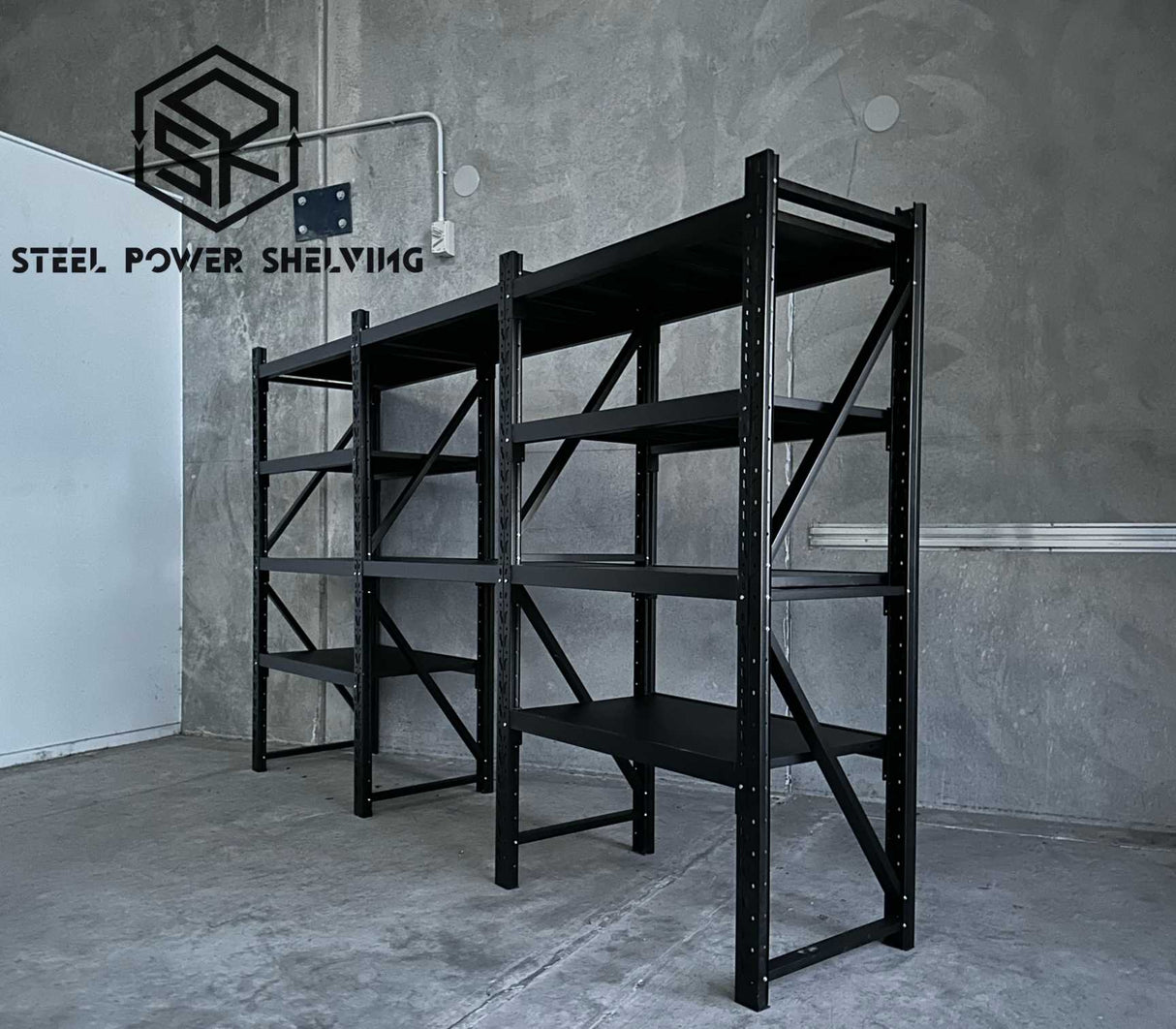 Shelf 2.4m(H)x3.6m(L)x0.6m(D)3000kg Shelving+Workbench