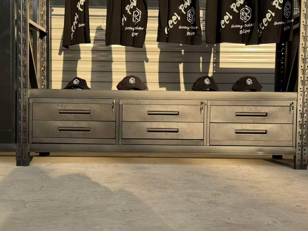 Metal Double Drawer Storage Unit (Lockable)