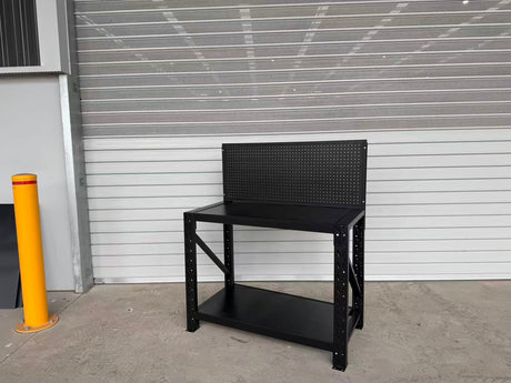 Heavy Duty Workbench with Pegboard 1.2m – Garage Tool Bench 600KG Capacity
