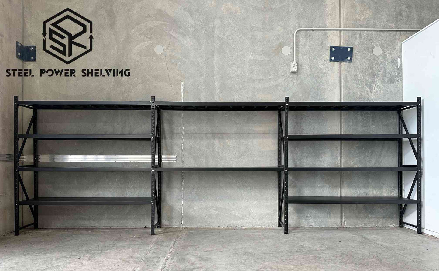 Shelf 1.8m(H)x6.0m(L)x0.5m(D)1500kg Shelving+Workbench