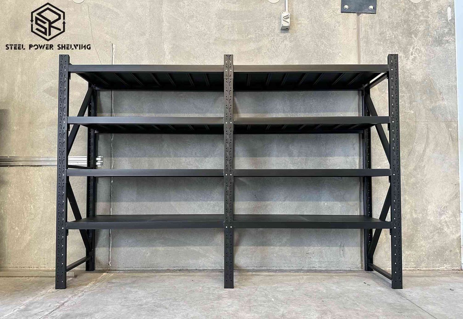 Longspan Shelving 2.4m(H)x3.0m(L)x0.6m(D) 2400kg Heavy Duty Garage Storage Adjustable Shelves