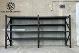 Longspan Shelving 1.8m(H)x4.0m(L)x0.6m(D) 2400kg Heavy Duty Garage Storage Adjustable Shelves