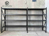 Garage Shelving 1.8m(H)x3.5m(L)x0.5m(D) Connecting Steel Storage Rack Adjustable Shelves