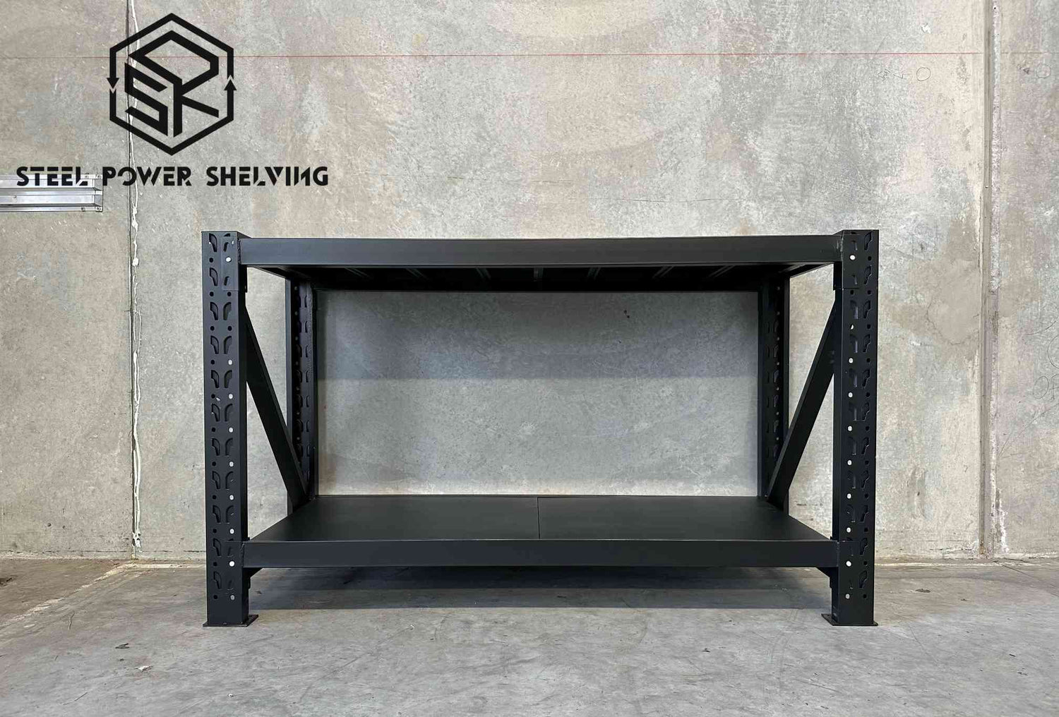 Heavy Duty Workbench 0.9m(H)x1.5m(L)x0.6m(D) 600kg Steel Bench Adjustable Shelves