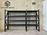Longspan Shelving 2.4m(H)x3.2m(L)x0.6m(D) 2400kg Heavy Duty Garage Storage Adjustable Shelves