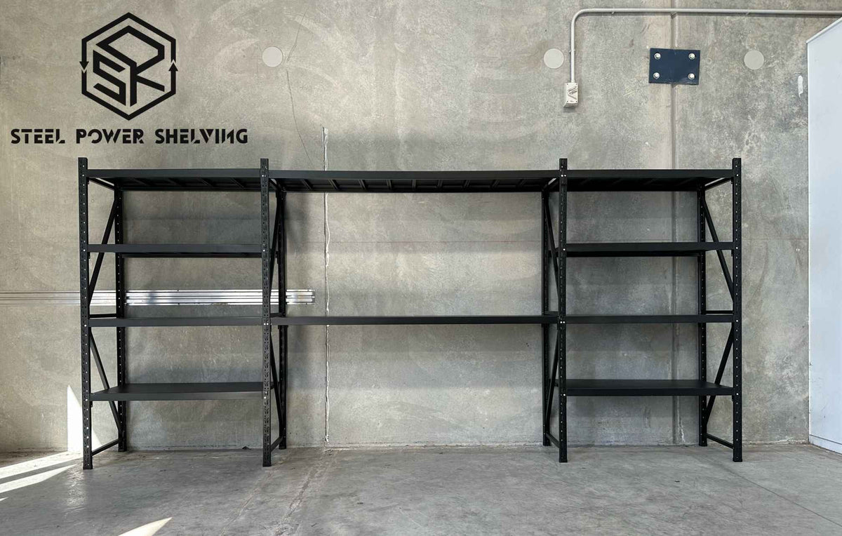Garage Shelving Workbench 2.0m(H)x4.4m(L)x0.5m(D) 2000kg Storage System Adjustable Shelves