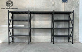 Garage Shelving Workbench 1.8m(H)x3.9m(L)x0.5m(D) 2000kg Storage System Adjustable Shelves