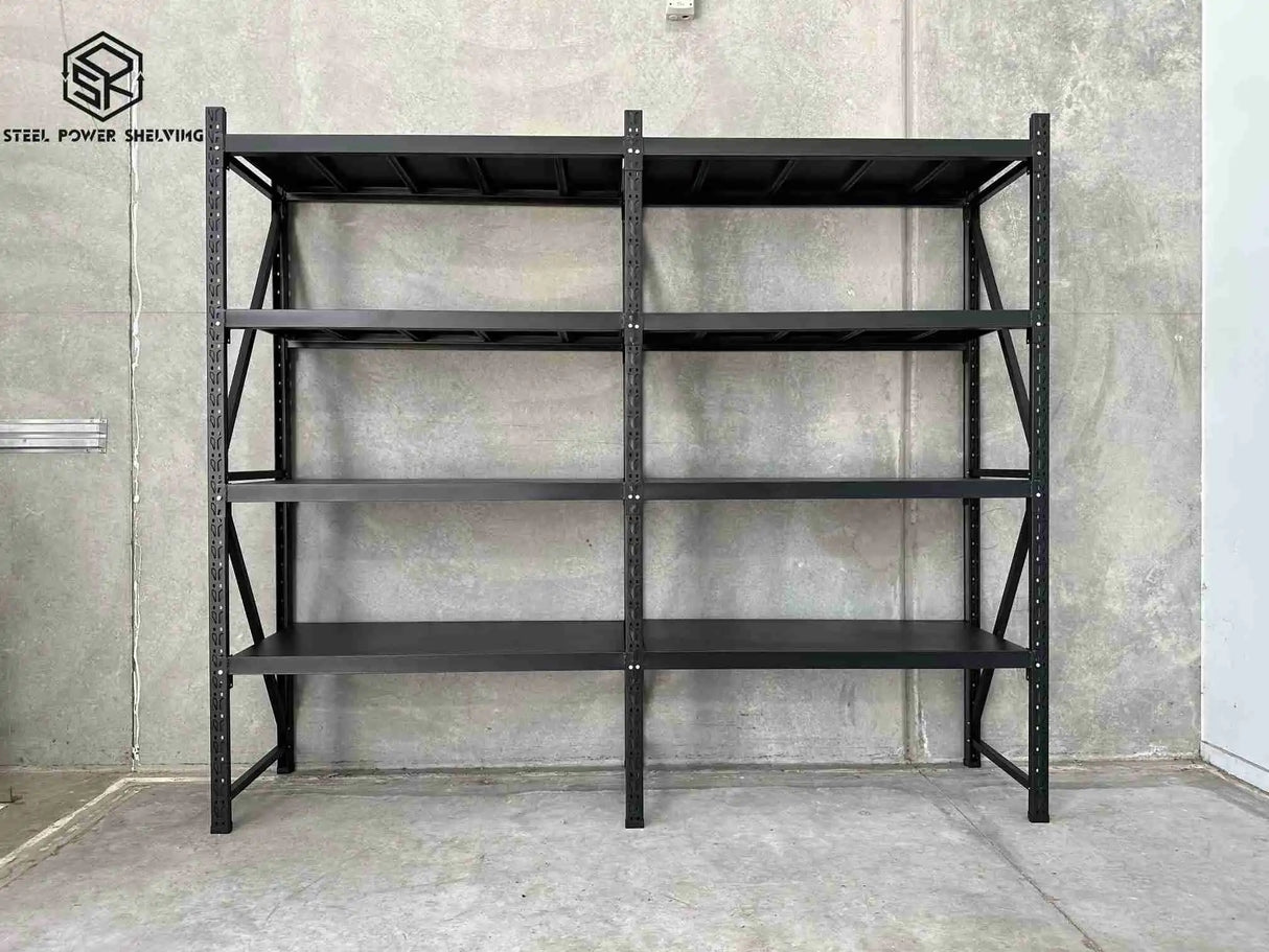 Garage Shelving 2.0m(H)x2.4m(L)x0.5m(D) 1600kg Connecting Metal Storage Rack Adjustable Shelves Garage Shelving 2.0m(H)x2.4m(L)x0.5m(D) 1600kg Connecting Metal Storage Rack Adjustable Shelves