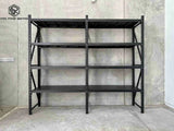 Garage Shelving 2.0m(H)x2.4m(L)x0.5m(D) 1600kg Connecting Metal Storage Rack Adjustable Shelves Garage Shelving 2.0m(H)x2.4m(L)x0.5m(D) 1600kg Connecting Metal Storage Rack Adjustable Shelves