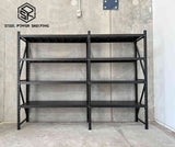 Garage Shelving 2.0m(H)x2.7m(L)x0.5m(D) 1600kg Connecting Storage Rack Adjustable Shelves