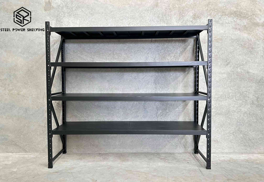 2. Steel Power Shelving 1.8m(H) x 2.0m(L) x 0.5m(D) 800kg Metal Storage Rack
