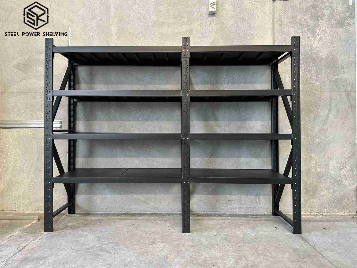 Longspan Shelving 1.8m(H)x2.7m(L)x0.6m(D) 2400kg Heavy Duty Garage Storage Adjustable Shelves