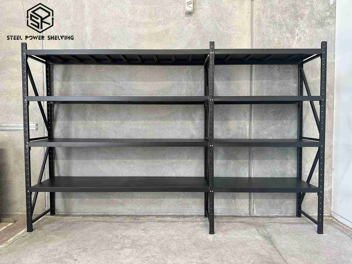 Garage Shelving 1.8m(H)x3.2m(L)x0.5m(D) 1600kg Connecting Storage Rack Adjustable Shelves
