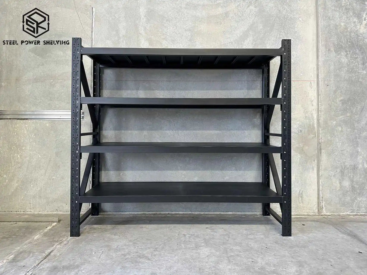 Garage Shelving 1.8m(H)x2.0m(L)x0.6m(D) 1200kg Metal Storage Rack Adjustable Shelves Garage Shelving 1.8m(H)x2.0m(L)x0.6m(D) 1200kg Metal Storage Rack Adjustable Shelves