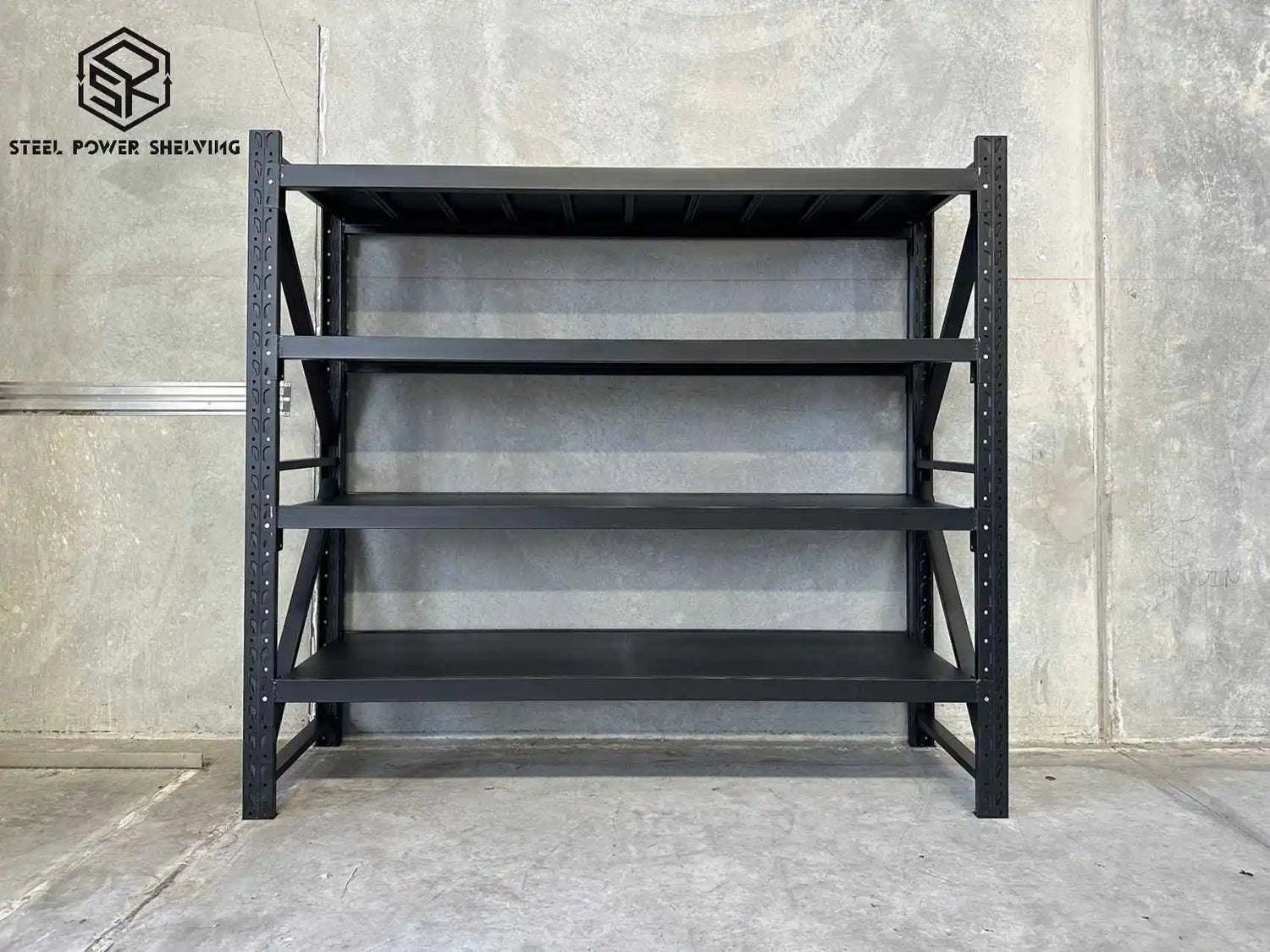 Garage Shelving 1.8m(H)x2.0m(L)x0.6m(D) 1200kg Metal Storage Rack Adjustable Shelves Garage Shelving 1.8m(H)x2.0m(L)x0.6m(D) 1200kg Metal Storage Rack Adjustable Shelves