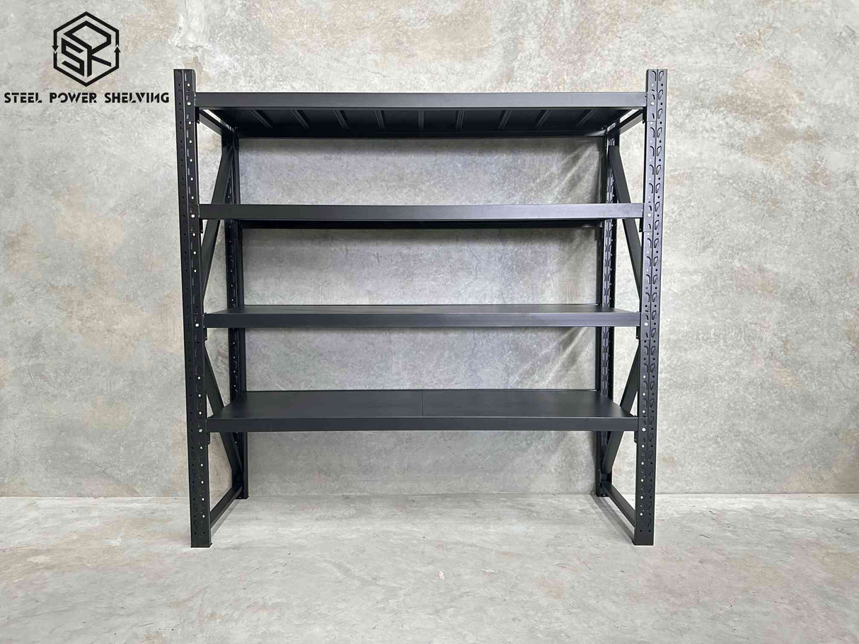 2. Steel Power Shelving Shelf 2.0m(H) x 2.0m(L) x 0.6m(D) – 1200kg