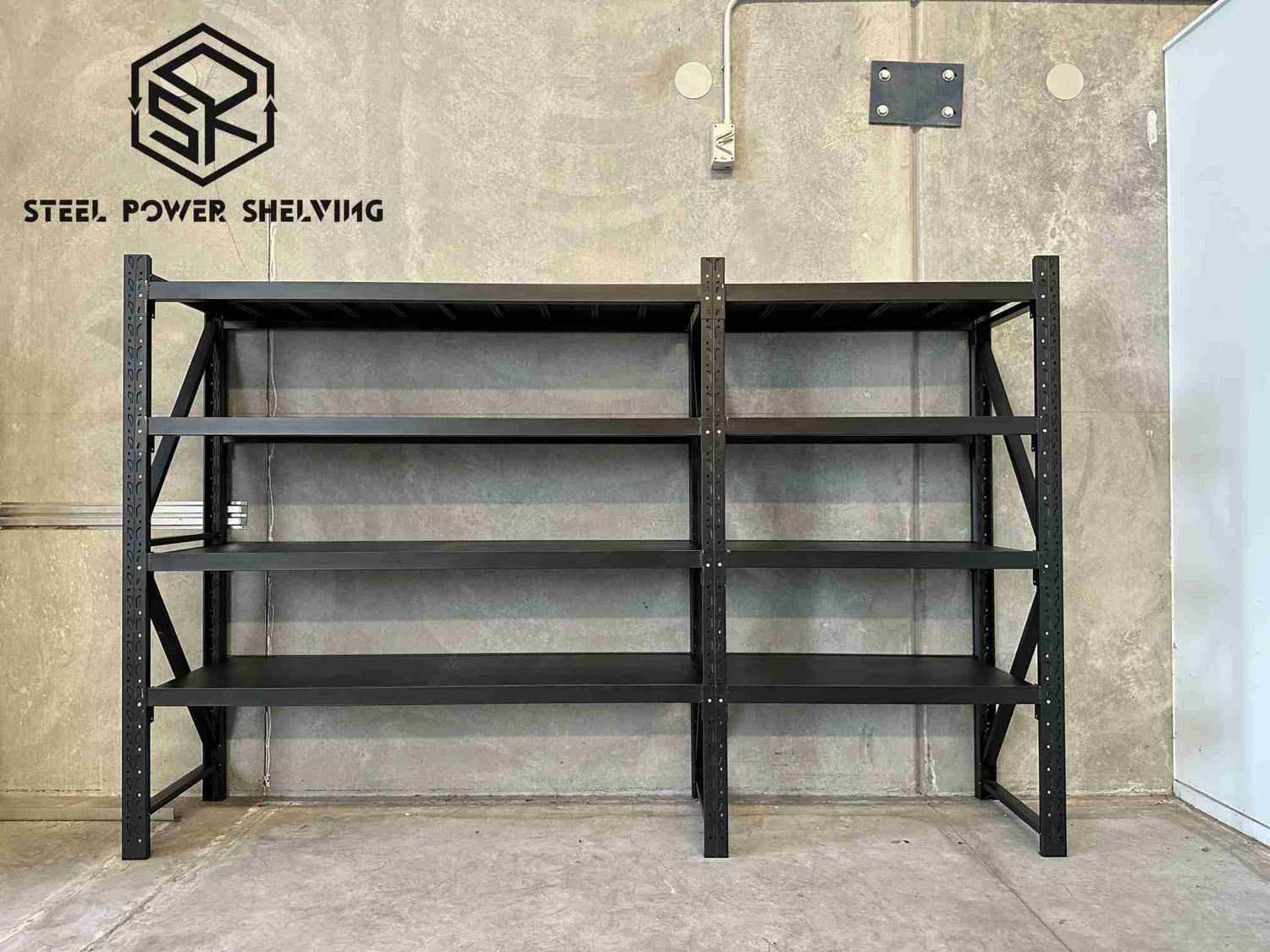 Garage Longspan Shelving 2.0m(H)x3.2m(L)x0.6m(D) 2400kg Storage Rack Adjustable Shelves