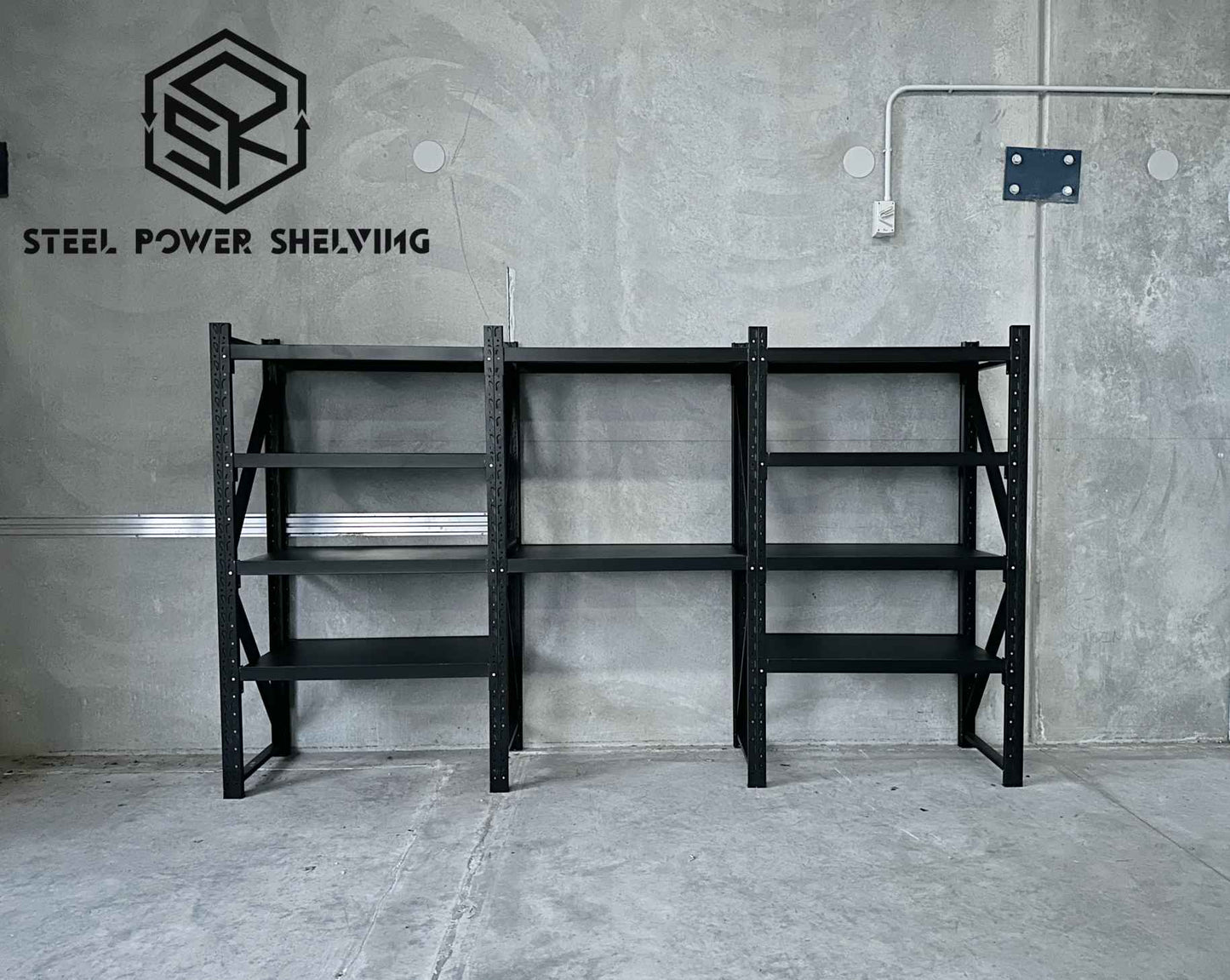 Shelf 1.8m(H)x3.6m(L)x0.6m(D)2500kg Shelving+Workbench