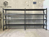 Garage Shelving 1.8m(H)x4.0m(L)x0.5m(D) 1600kg Connecting Metal Storage Rack Adjustable Shelves